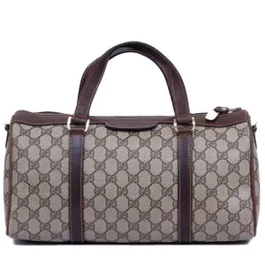 Beige & Brown GG Pattern Two-way Bag