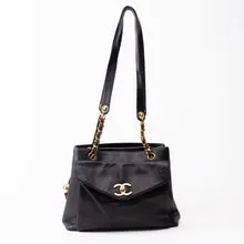 Lamb Skin Logo Chain Bag
