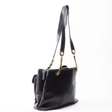Lamb Skin Logo Chain Bag