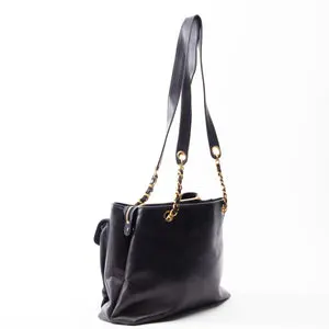 Lamb Skin Logo Chain Bag