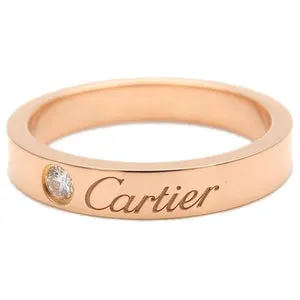 CARTIER - Engraved Diamond Rose Gold Ring