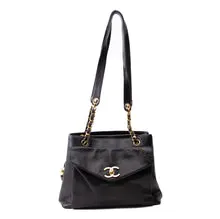 Lamb Skin Logo Chain Bag