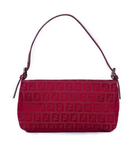 FENDI - Zucchino Burgundy Shoulder Bag